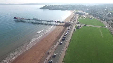 Paignton Pier Flyover. Video stock 57392199
