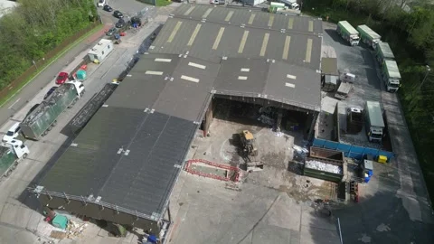Paignton, S. Devon, England: DRONE VIEWS: A Waste Recycling Centre Stock Footage 272290902