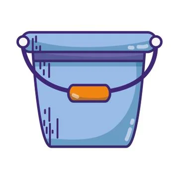 Pail plastic object to clean house Stockillustratie
