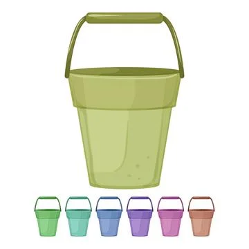 Pail sand toy cartoon vector graphic Stock Illustration