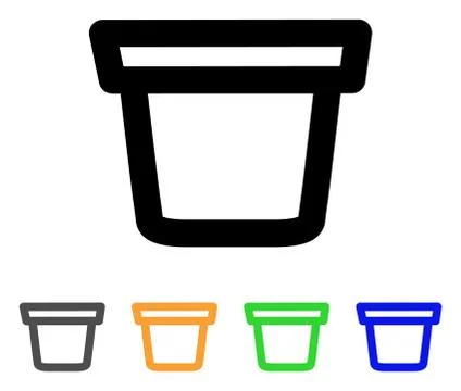 Pail Stroke Icon イラスト素材