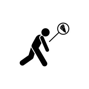 Pain, abdomen, man icon. Element of liver cancer icon. Premium quality graphic Stock Illustration