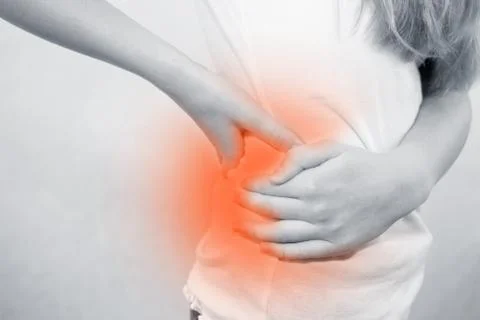 Pain in the back Stock Illustration