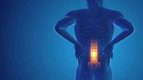 Pain in the back joint Vídeos de archivo 218343973