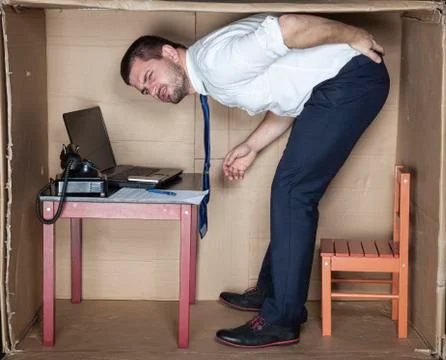 Pain in back Stock Photos