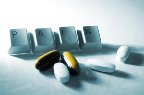 Pain caption Stock Photos