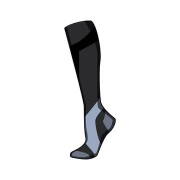 Pain compression socks cartoon vector illustration Stock Illustration