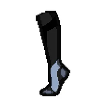 Pain compression socks pixel art vector illustration Stock Illustration