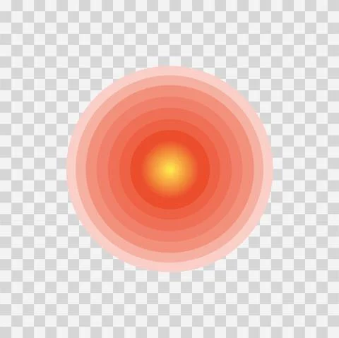 Pain concentration icon. Red trasparent circles, symbol of pain concentration Stock Illustration