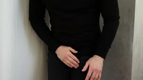 Pain in the genitourinary system. Problems with prostate adenoma in a man Stock Footage 275822510