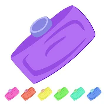 Pain ice pack for injuries vector cartoon graphic Stock Illustration