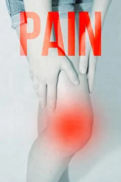 Pain in the knee 스톡 일러스트