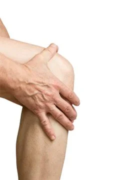 Pain in the knee Stock Photos