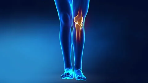Pain in knee with therapeutic effects Stock Footage