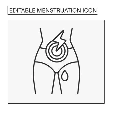Pain line icon Stock Illustration