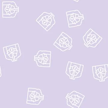 Pain in lungs line vector seamless pattern Stock Illustration