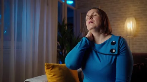 The pain in the neck never stops Stock-Footage 268327514