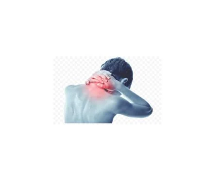 Pain in neck Foto stock