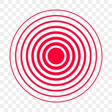 Pain red circle point vector icon Illustrazione stock