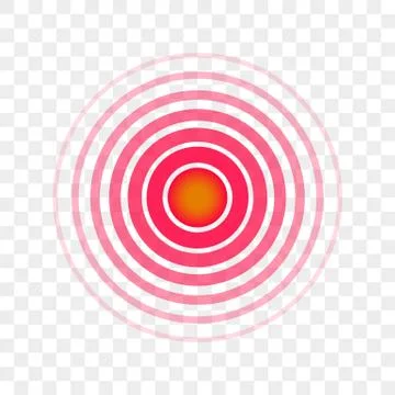 Pain red circle point vector icon Stock Illustration