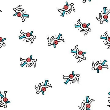 Pain when fast walking vector seamless pattern イラスト素材
