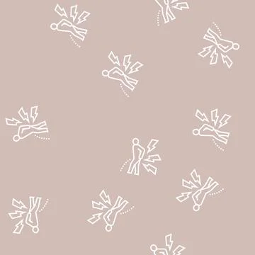 Pain when urinating line seamless pattern Illustrazione stock