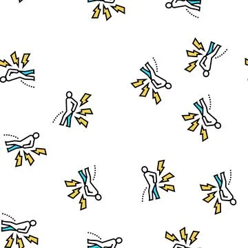Pain when urinating vector seamless pattern 스톡 일러스트