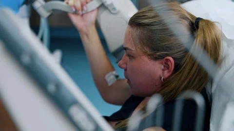 Painful process of childbirth. | Stock Video | Pond5