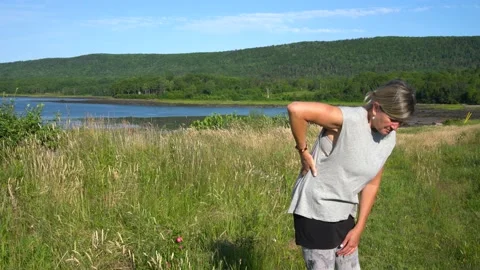 A painful walk Stock Footage 156899414