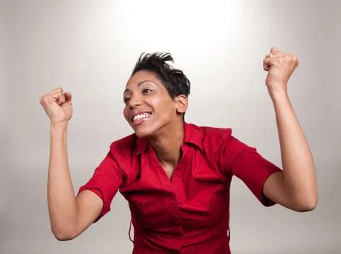 Painfully triumphant Foto stock