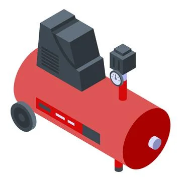 Paint air compressor icon, isometric style Stock Illustration