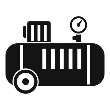 Paint air compressor icon, simple style Stock Illustration