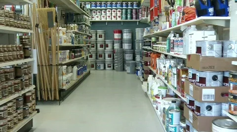 Paint Aisle Stock Footage 688625