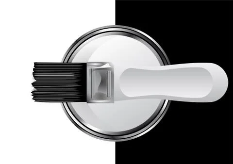 Paint and brush Stock Illustration