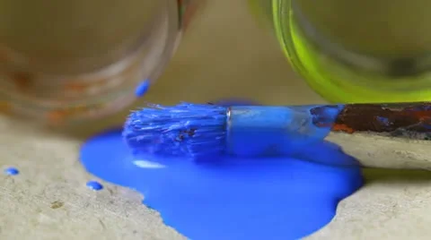 Paint and brushes Video stock 10958316