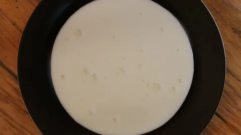 Paint and Dish Soap Experiment 3 MACRO Stock Footage 75630355