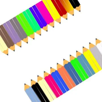 Paint and writing tools collection Stock Illustration