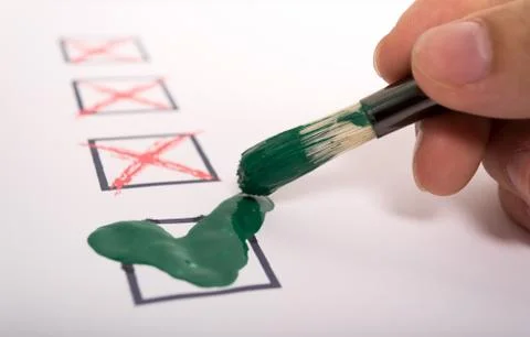 Paint approved Foto stock