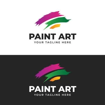 Paint Art Logo Stock Illustration
