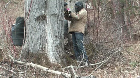 Paint Ball Game Stock Footage 119399