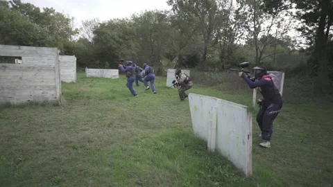 Paint ball - game Stock Footage 217378860