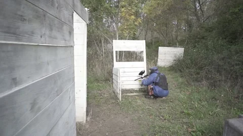Paint ball - game Stock Footage 217378875