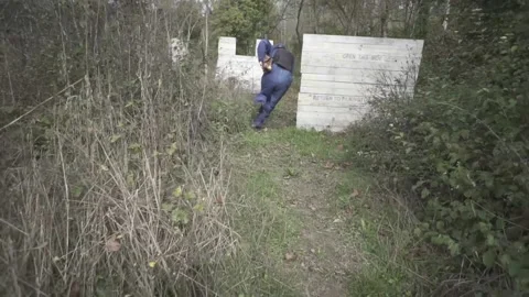 Paint ball - game Stock Footage 217378881