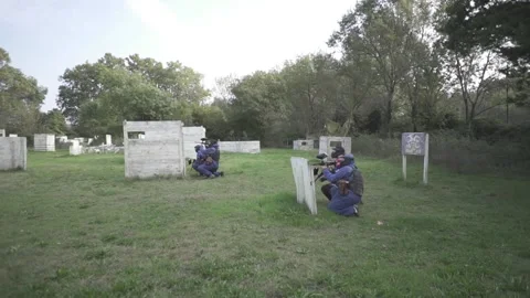 Paint ball - game Stock Footage 217378882
