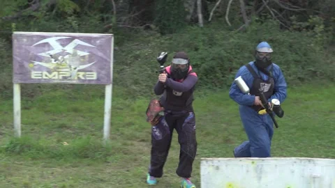 Paint ball - game Stock Footage 217378893