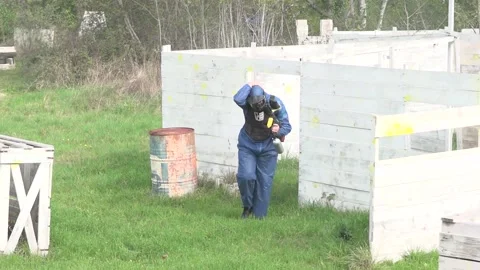 Paint ball - game Stock Footage 217378894