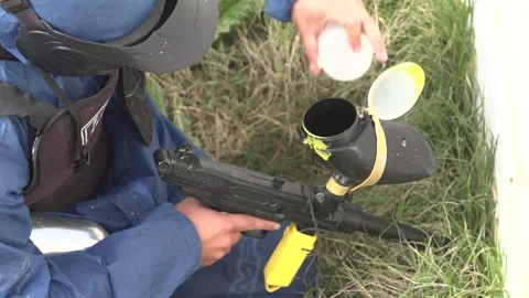 Paint ball - game Stock Footage 217378901