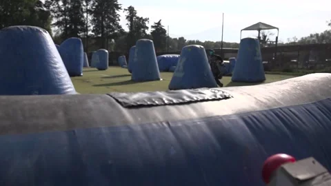 Paint ball - game - slow motion Stock Footage 217378862