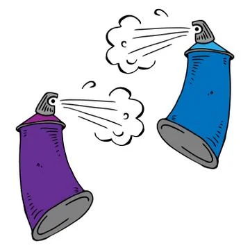 Paint balloon with paint. Spray. Vector illustration. Stock Illustration