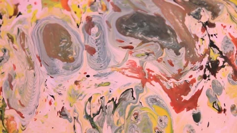 Paint Beautiful art Abstract Mixture on Mixing Painting art on color tuned Vídeo Stock 161466566